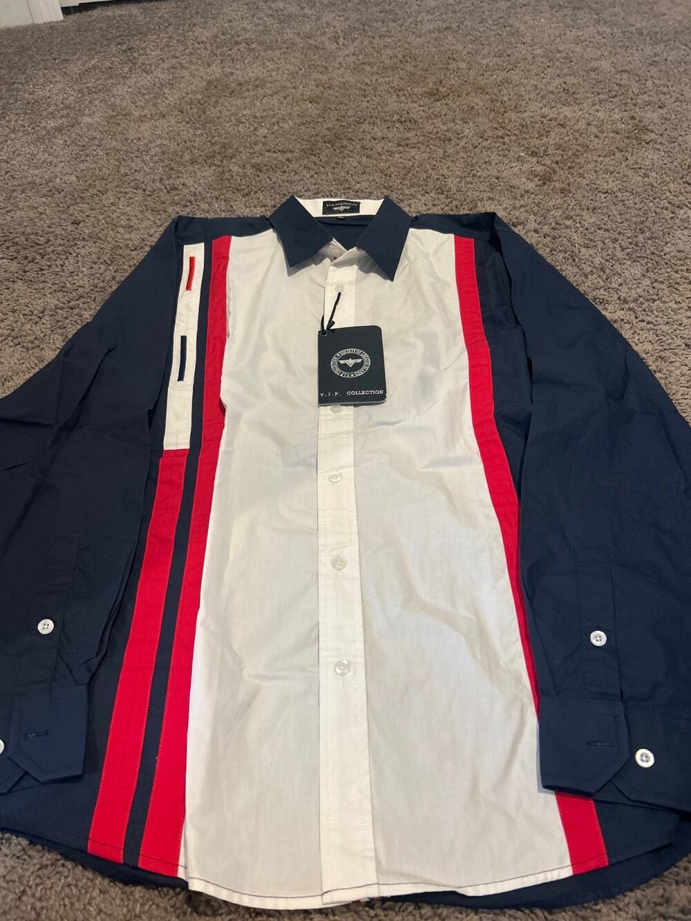 Mens Button Down VIP shirt -Western Style (nwt)